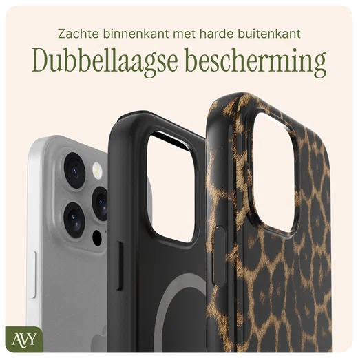 AVY Apple iPhone 15 Pro Max Hoesje MagSafe Back Cover Panthera Chic afbeelding 7