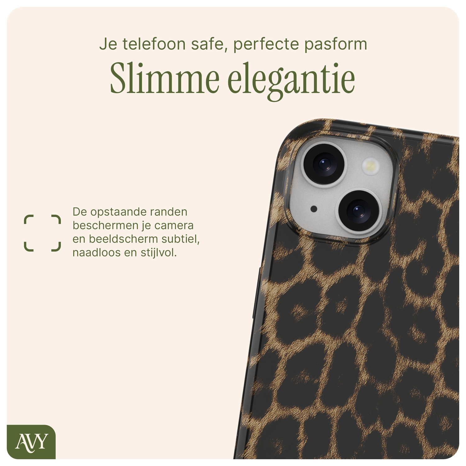 AVY Apple iPhone 14 / 13 Hoesje MagSafe Back Cover Panthera Chic afbeelding 9