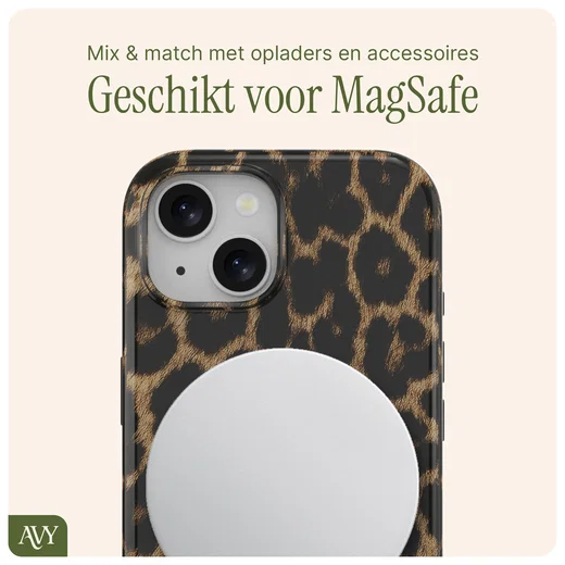 AVY Apple iPhone 14 / 13 Hoesje MagSafe Back Cover Panthera Chic afbeelding 11