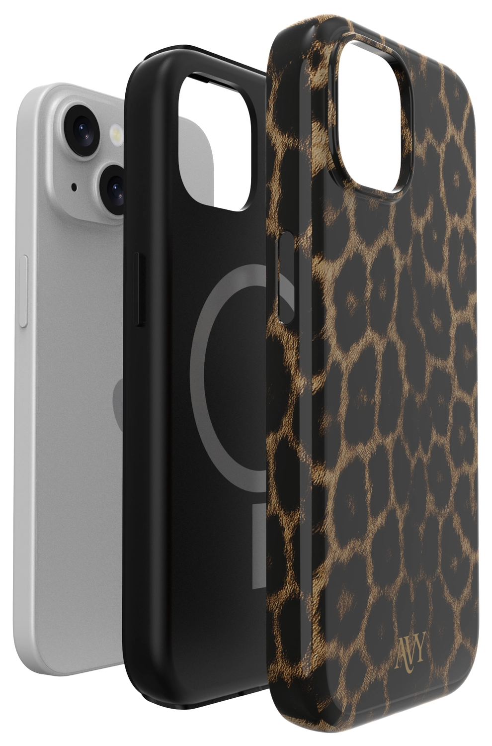 AVY Apple iPhone 14 / 13 Hoesje MagSafe Back Cover Panthera Chic afbeelding 17