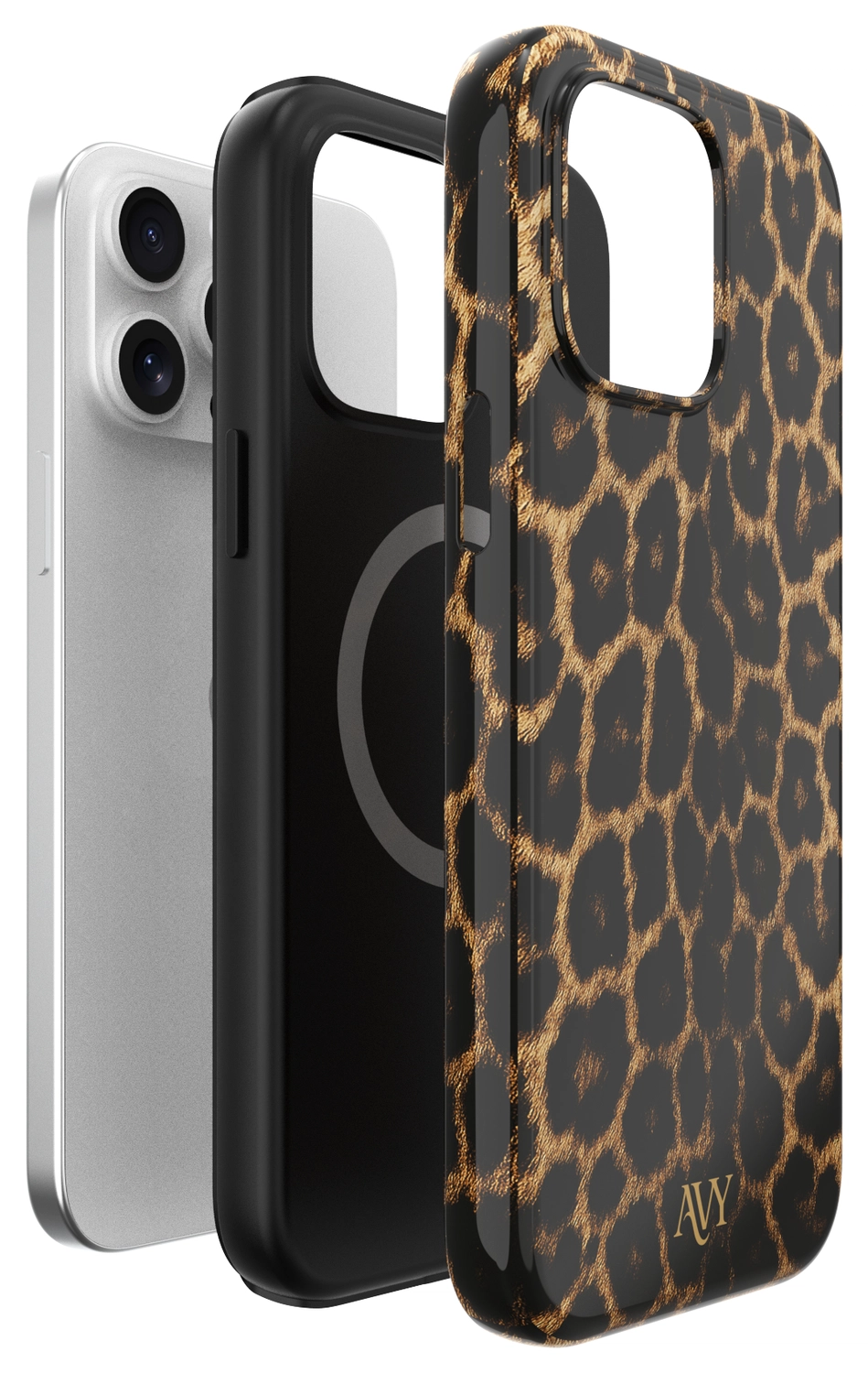 AVY Apple iPhone 14 Pro Hoesje MagSafe Back Cover Panthera Chic afbeelding 16