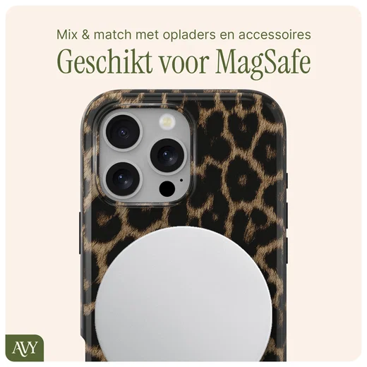 AVY Apple iPhone 13 Pro Max Hoesje MagSafe Back Cover Panthera Chic afbeelding 8
