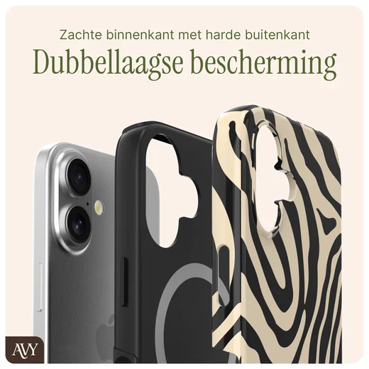 AVY Apple iPhone 17 Hoesje MagSafe Back Cover Serengeti Zebra afbeelding 7