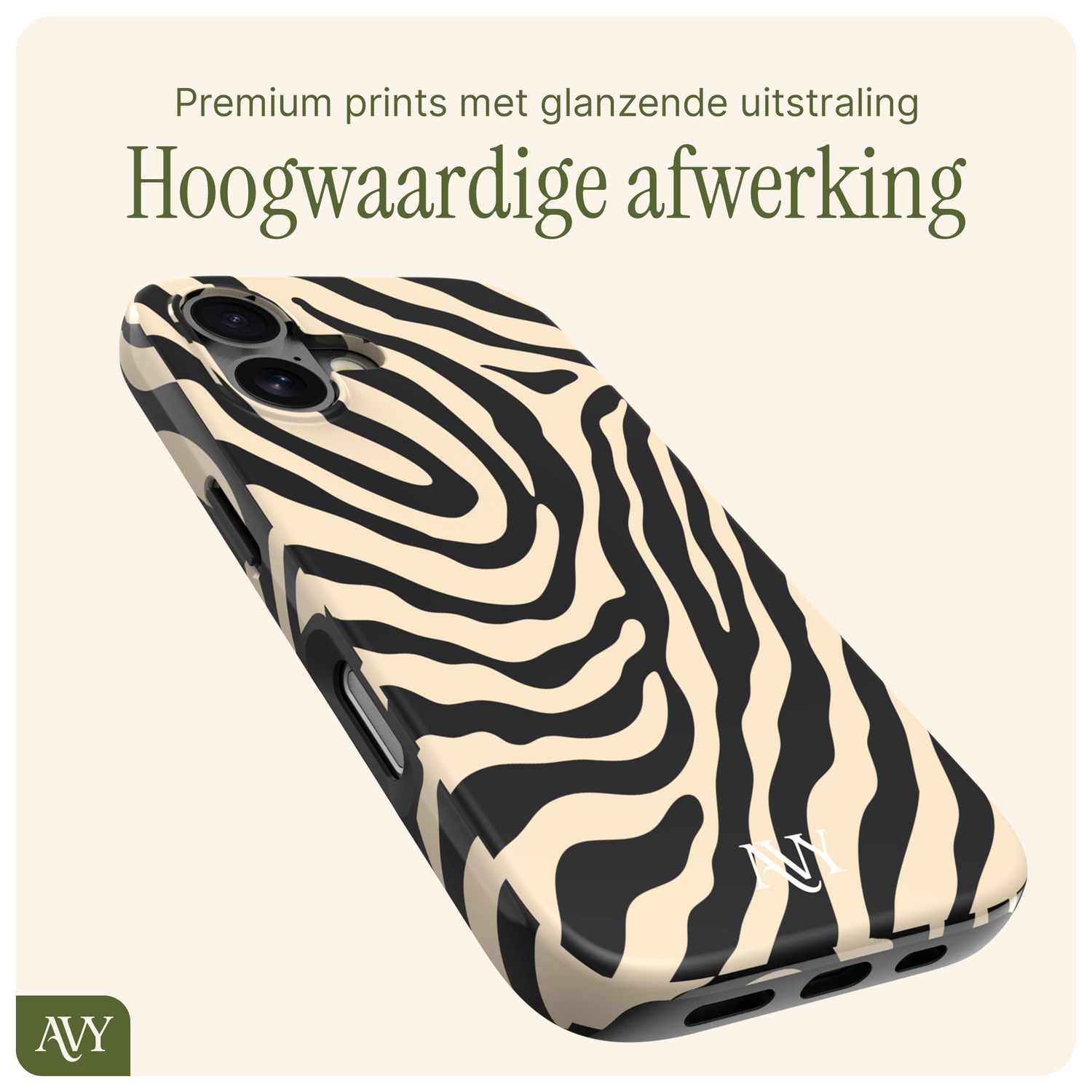 AVY Apple iPhone 17 Hoesje MagSafe Back Cover Serengeti Zebra afbeelding 9