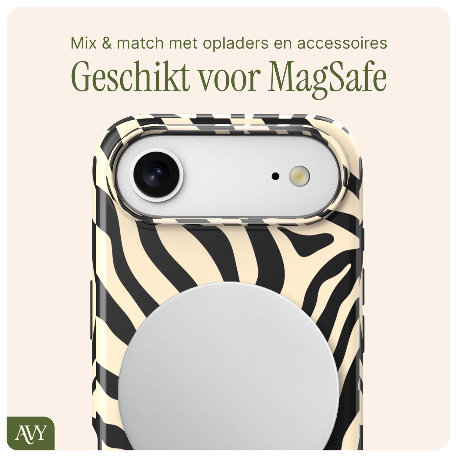 AVY Apple iPhone Air Hoesje MagSafe Back Cover Serengeti Zebra afbeelding 7