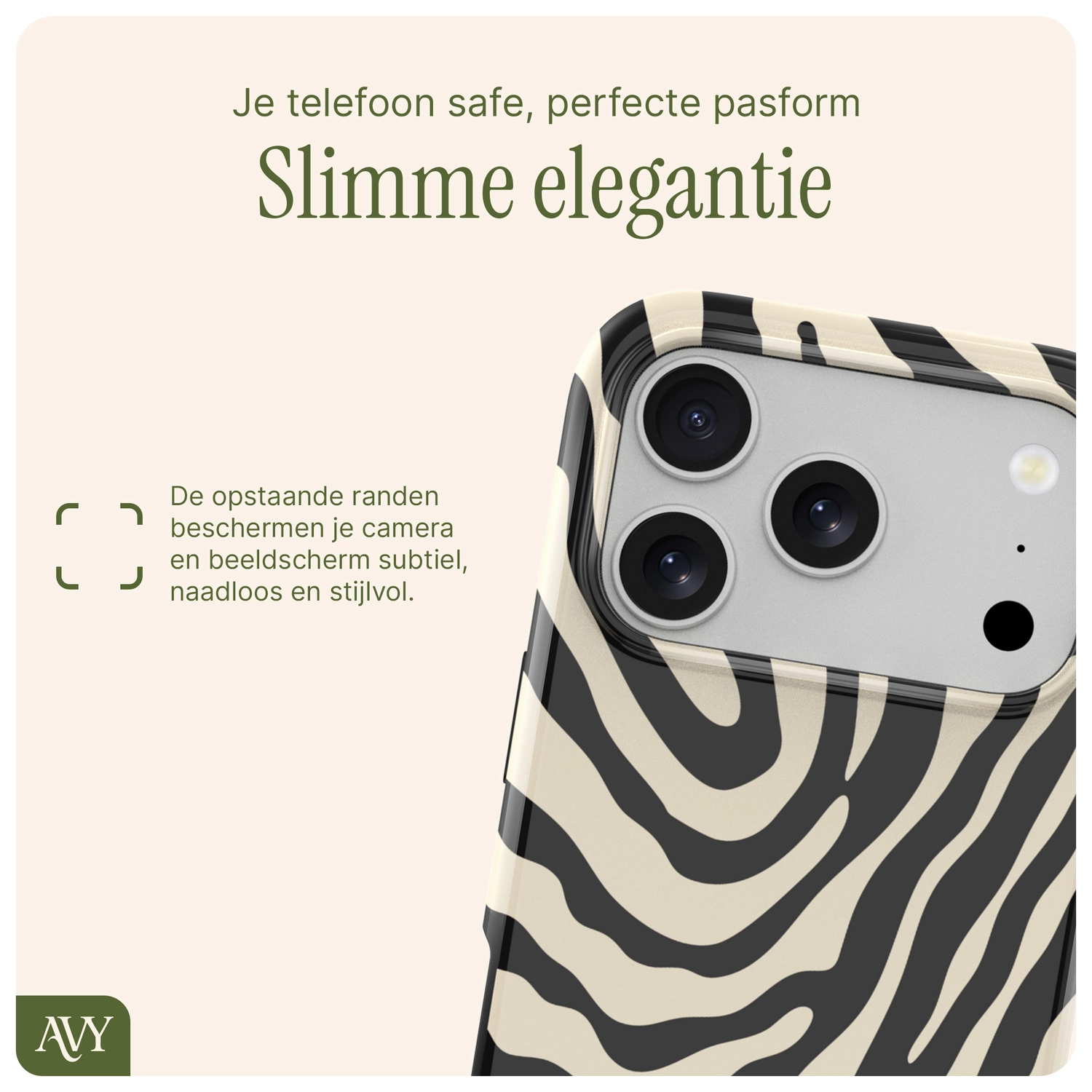 AVY Apple iPhone 17 Pro Hoesje MagSafe Back Cover Serengeti Zebra afbeelding 9