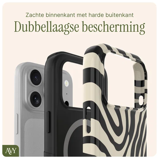 AVY Apple iPhone 17 Pro Max Hoesje MagSafe Back Cover Serengeti Zebra afbeelding 7