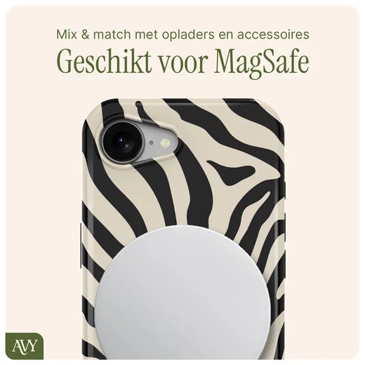 AVY Apple iPhone 17e / 16e Hoesje MagSafe Back Cover Serengeti Zebra afbeelding 7