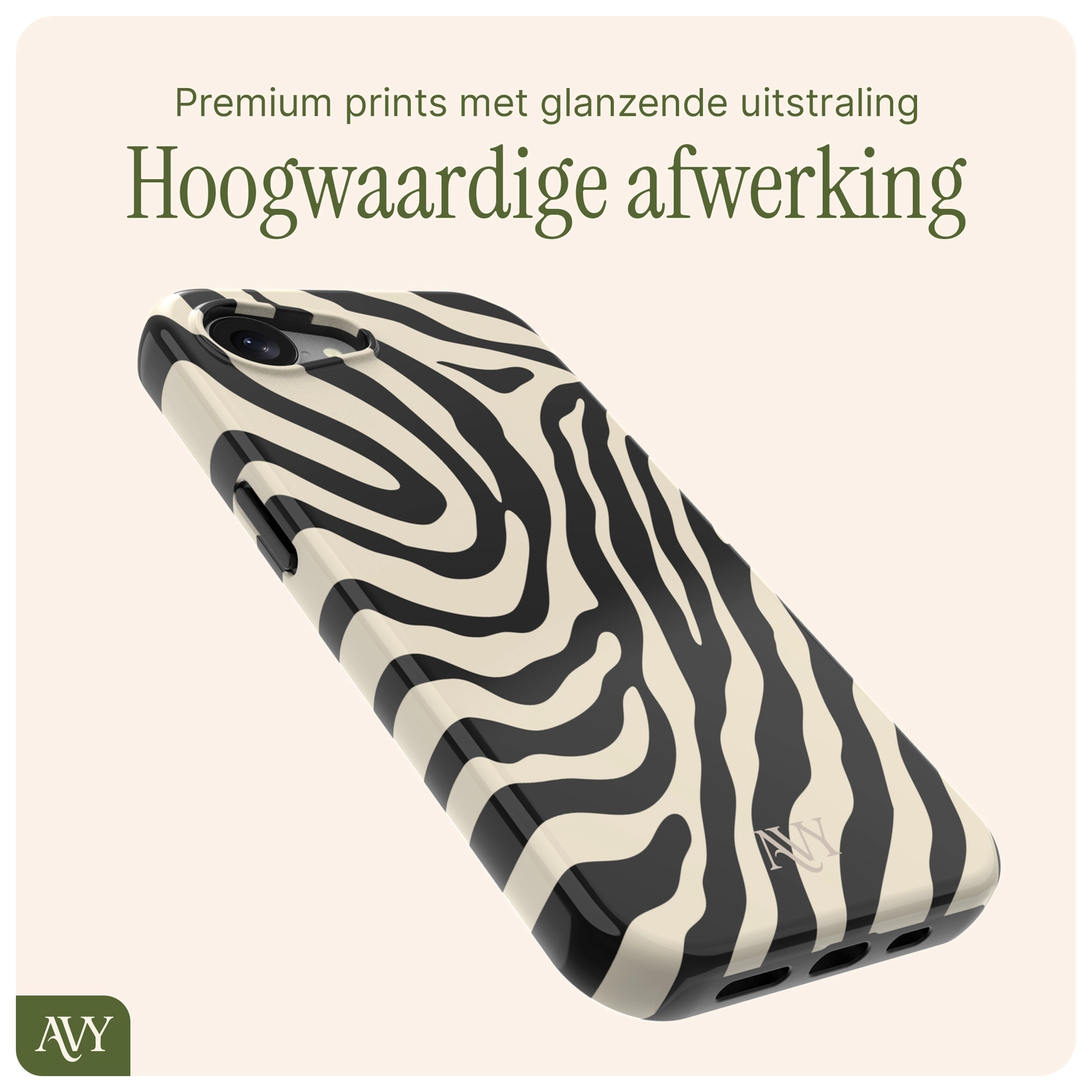 AVY Apple iPhone 17e / 16e Hoesje MagSafe Back Cover Serengeti Zebra afbeelding 9