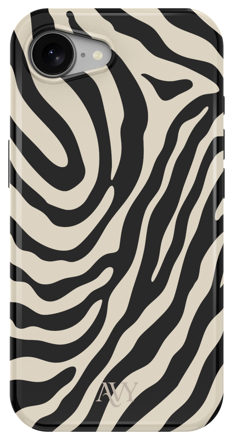 AVY Apple iPhone 17e / 16e Hoesje MagSafe Back Cover Serengeti Zebra afbeelding 1