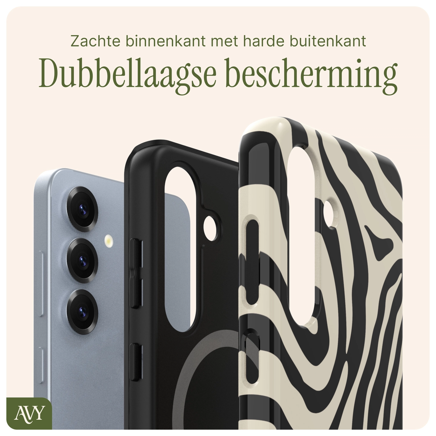 AVY Samsung Galaxy S25 Plus Hoesje MagSafe Back Cover Serengeti Zebra afbeelding 7