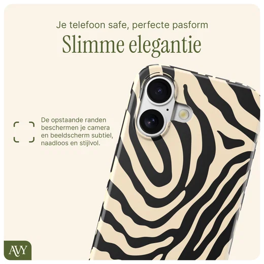 AVY Apple iPhone 16 Hoesje MagSafe Back Cover Serengeti Zebra afbeelding 10