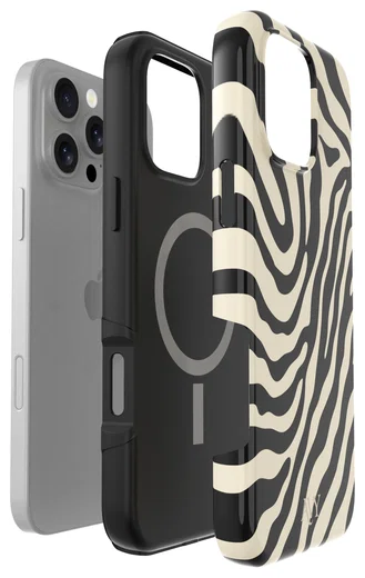 AVY Apple iPhone 16 Pro Hoesje MagSafe Back Cover Serengeti Zebra afbeelding 16