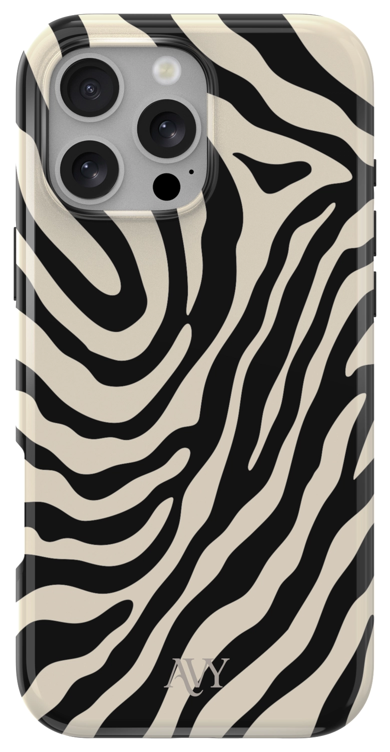 AVY Apple iPhone 16 Pro Hoesje MagSafe Back Cover Serengeti Zebra afbeelding 1