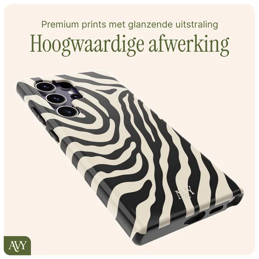 AVY Samsung Galaxy S24 Ultra Hoesje MagSafe Back Cover Serengeti Zebra afbeelding 9