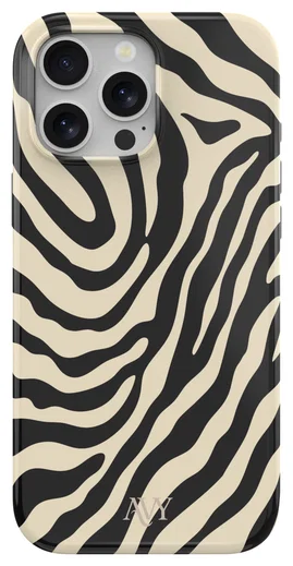AVY Apple iPhone 15 Pro Hoesje MagSafe Back Cover Serengeti Zebra afbeelding 1
