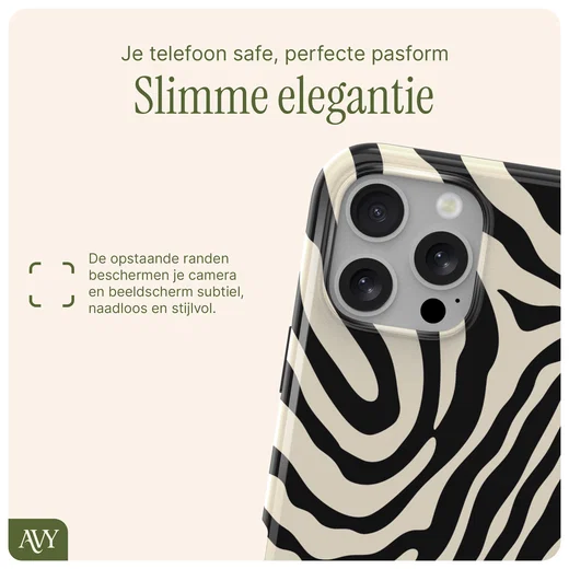 AVY Apple iPhone 15 Pro Max Hoesje MagSafe Back Cover Serengeti Zebra afbeelding 10