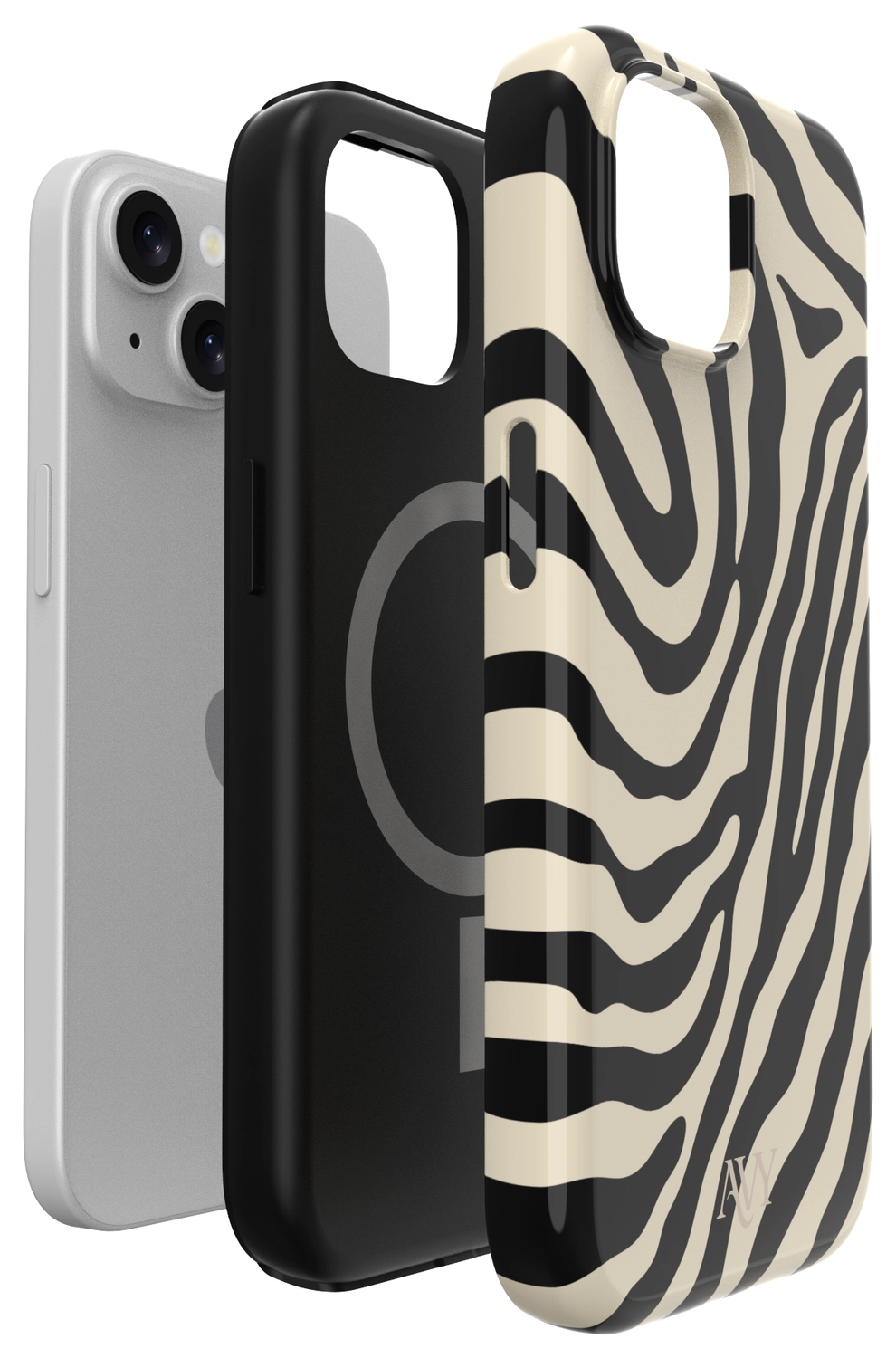 AVY Apple iPhone 14 / 13 Hoesje MagSafe Back Cover Serengeti Zebra afbeelding 15