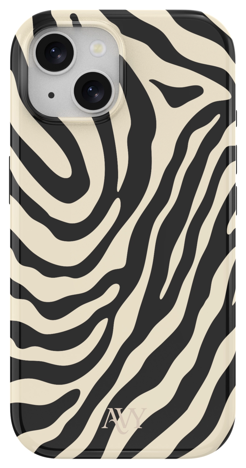 AVY Apple iPhone 14 / 13 Hoesje MagSafe Back Cover Serengeti Zebra afbeelding 1