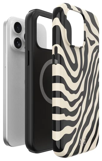 AVY Apple iPhone 14 Pro Hoesje MagSafe Back Cover Serengeti Zebra afbeelding 17