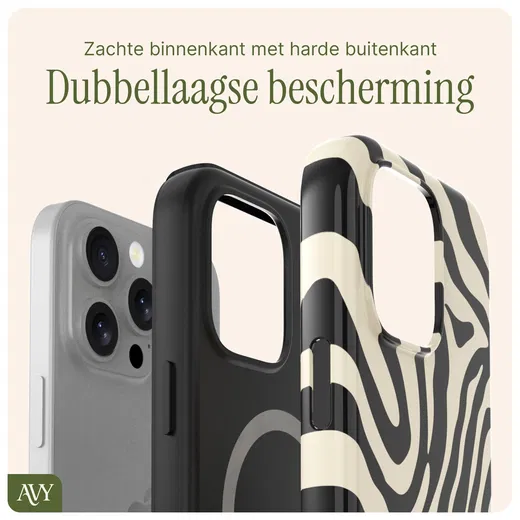AVY Apple iPhone 13 Pro Hoesje MagSafe Back Cover Serengeti Zebra afbeelding 6