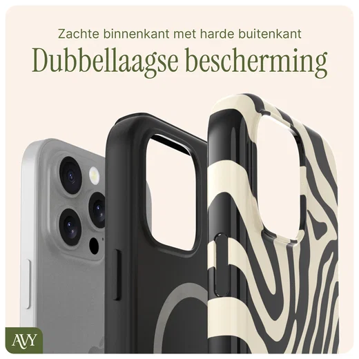 AVY Apple iPhone 13 Pro Max Hoesje MagSafe Back Cover Serengeti Zebra afbeelding 7