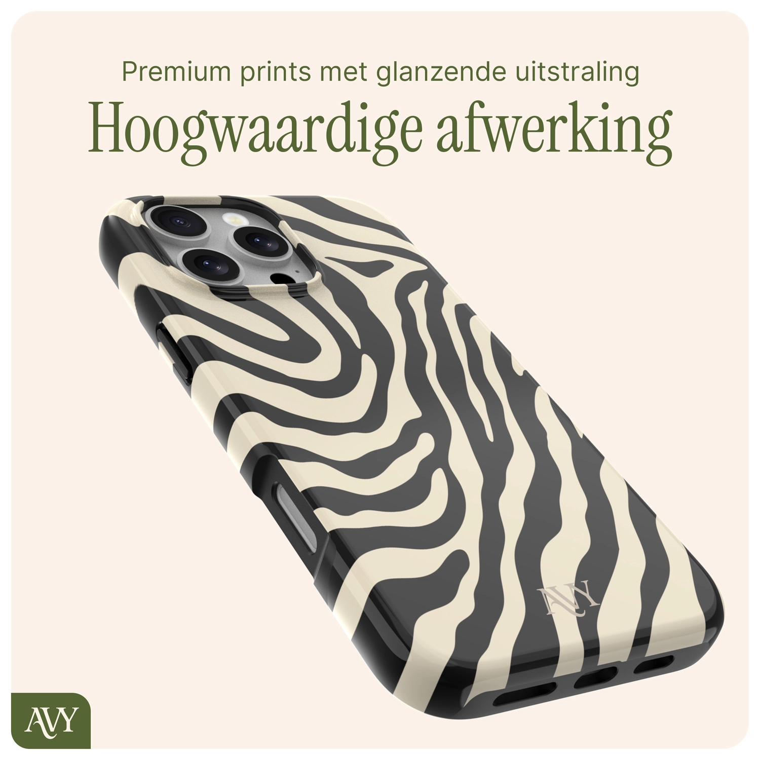 AVY Apple iPhone 12 Pro Max Hoesje MagSafe Back Cover Serengeti Zebra afbeelding 9