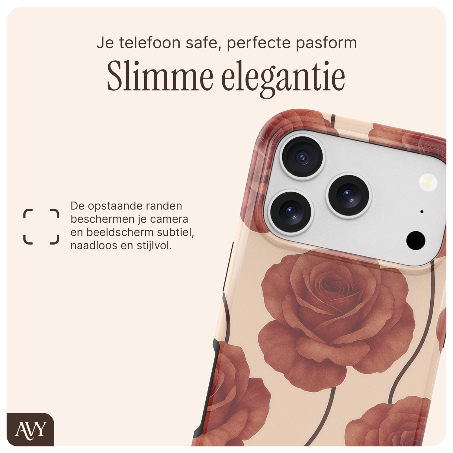 AVY Apple iPhone 17 Pro Hoesje MagSafe Back Cover Botanique Roses afbeelding 9