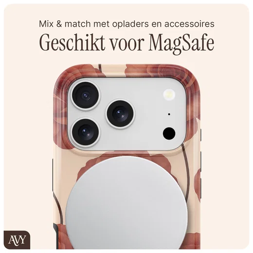 AVY Apple iPhone 17 Pro Max Hoesje MagSafe Back Cover Botanique Roses afbeelding 8