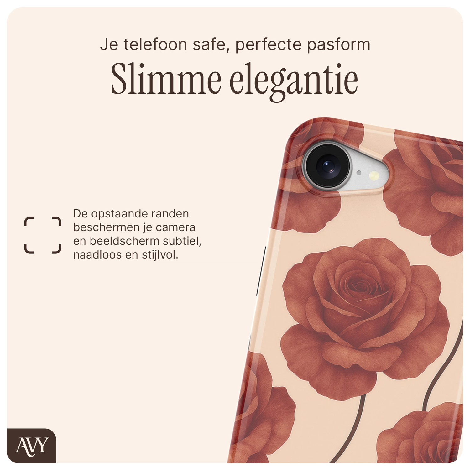 AVY Apple iPhone 17e / 16e Hoesje MagSafe Back Cover Botanique Roses afbeelding 8