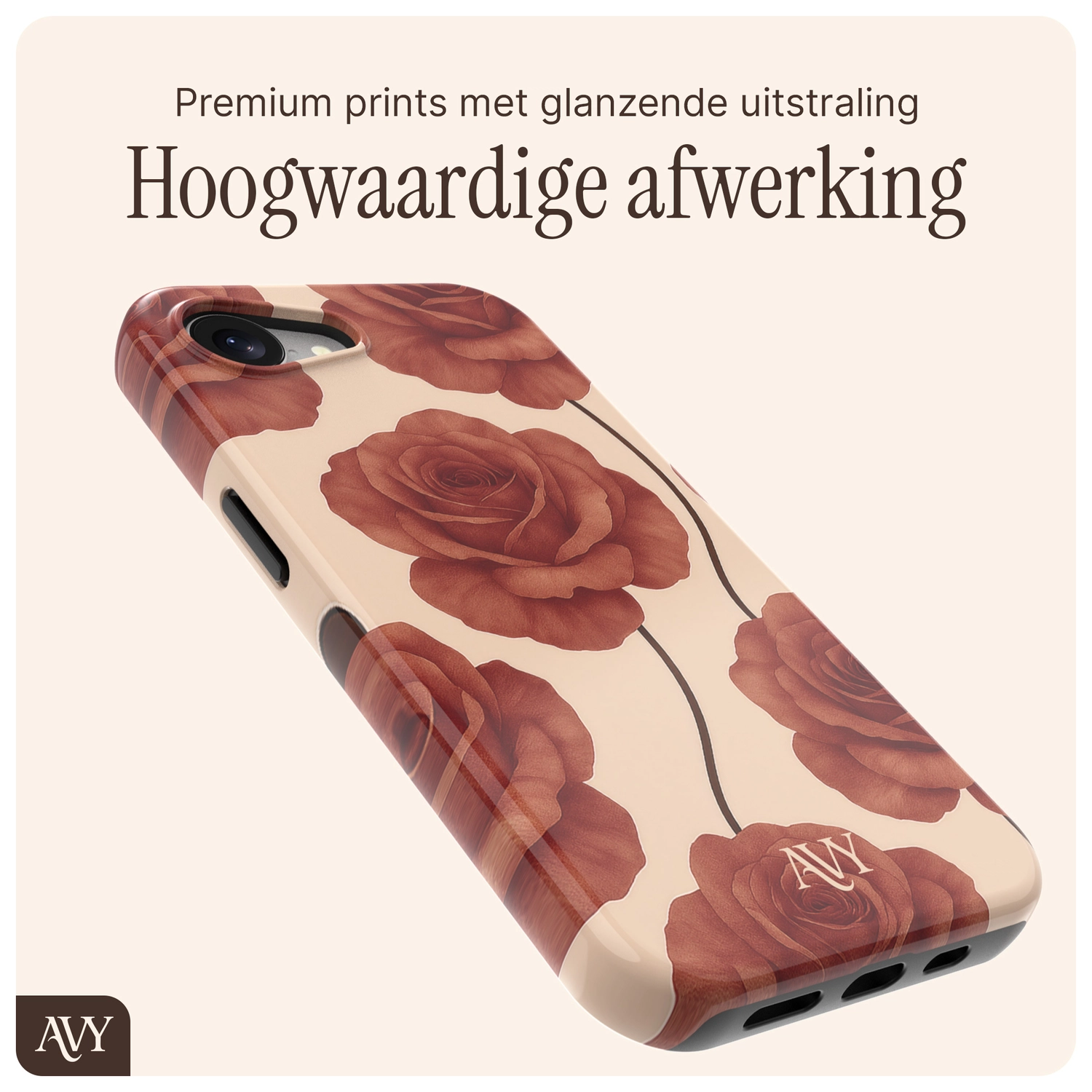 AVY Apple iPhone 17e / 16e Hoesje MagSafe Back Cover Botanique Roses afbeelding 9
