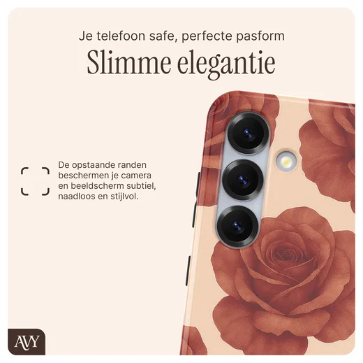 AVY Samsung Galaxy S25 Hoesje MagSafe Back Cover Botanique Roses afbeelding 9