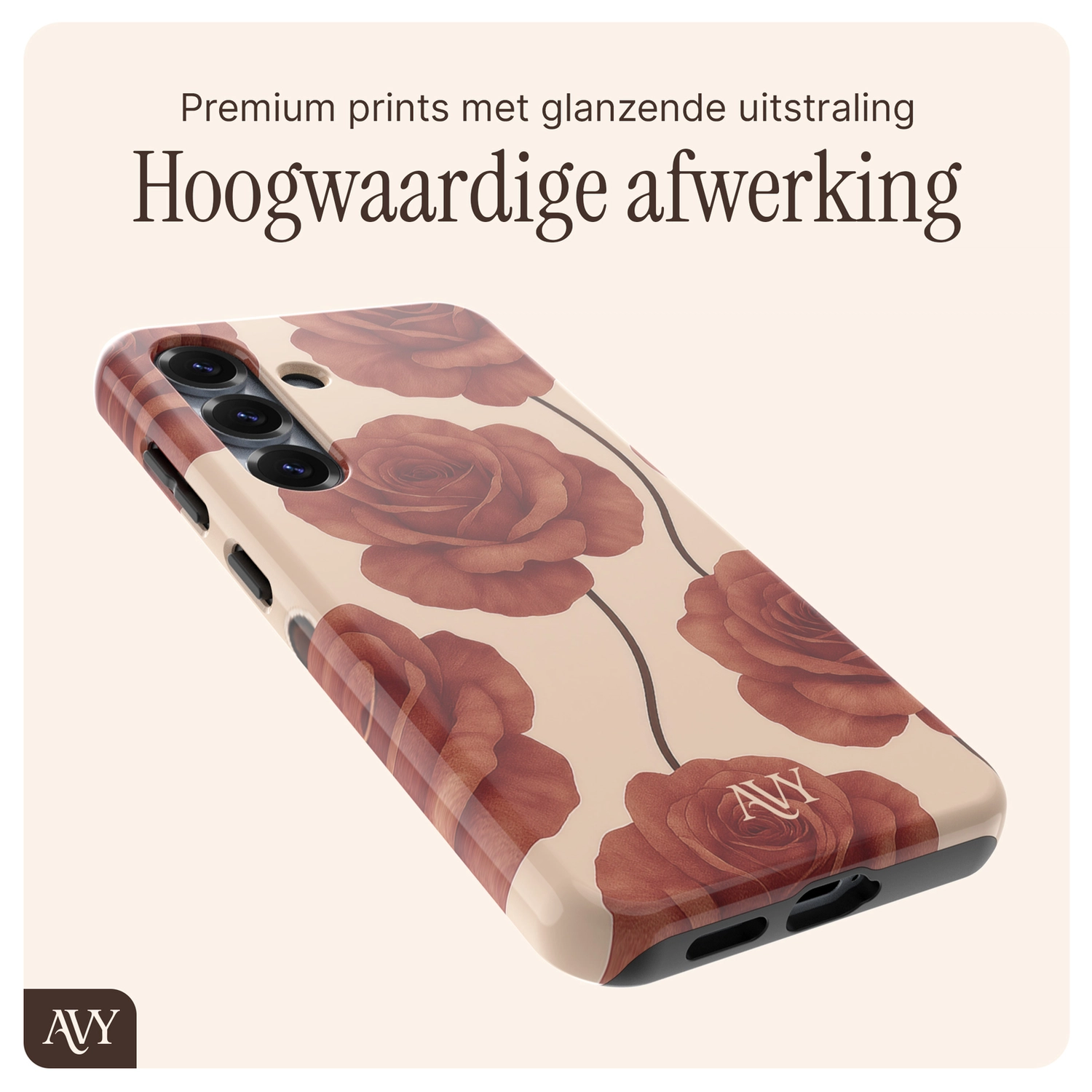 AVY Samsung Galaxy S25 Hoesje MagSafe Back Cover Botanique Roses afbeelding 10