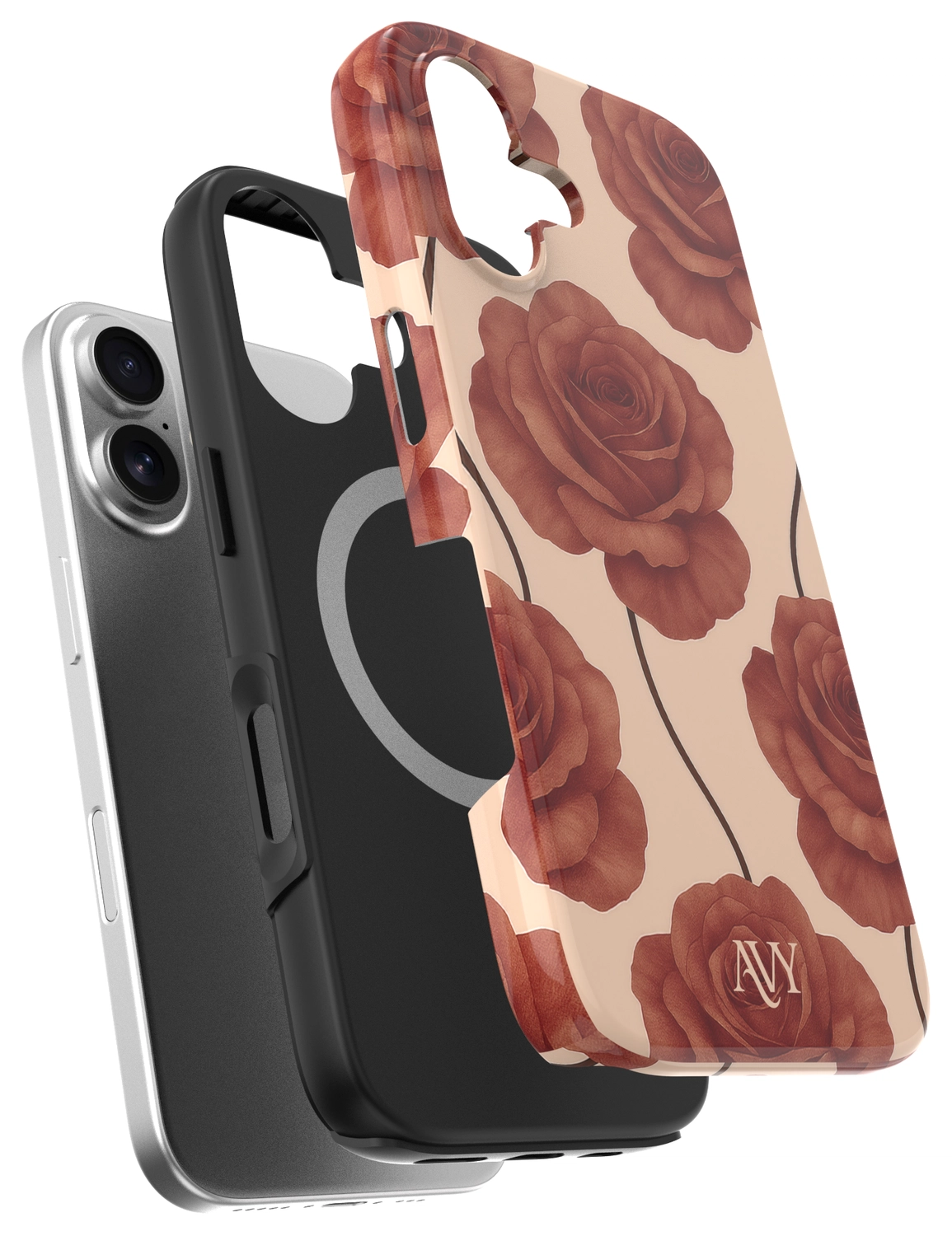 AVY Apple iPhone 16 Hoesje MagSafe Back Cover Botanique Roses afbeelding 16