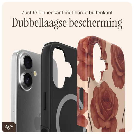 AVY Apple iPhone 16 Hoesje MagSafe Back Cover Botanique Roses afbeelding 8