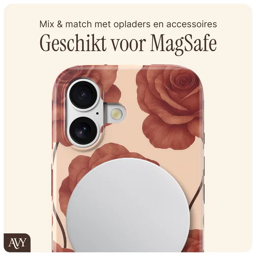 AVY Apple iPhone 16 Hoesje MagSafe Back Cover Botanique Roses afbeelding 9