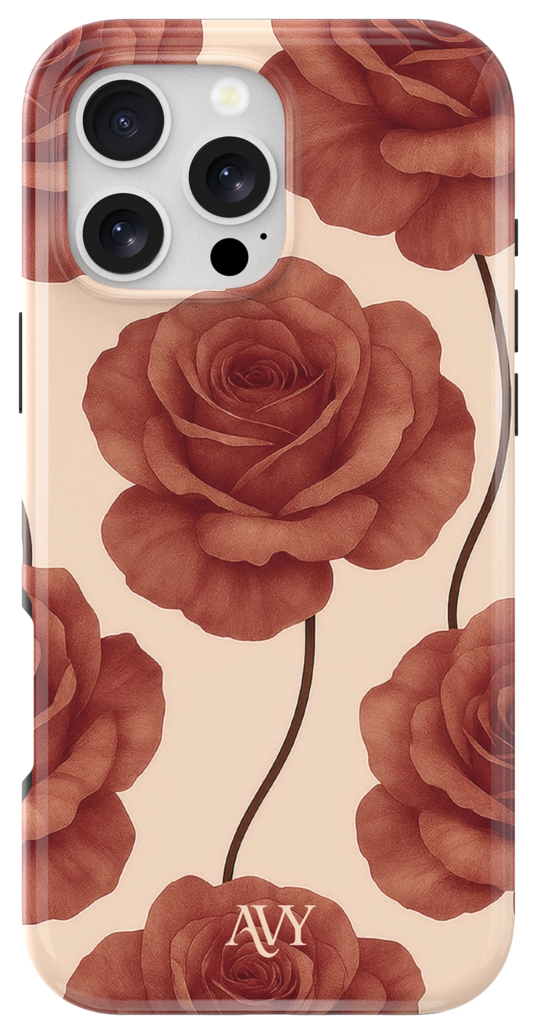 AVY Apple iPhone 16 Pro Max Hoesje MagSafe Back Cover Botanique Roses afbeelding 1