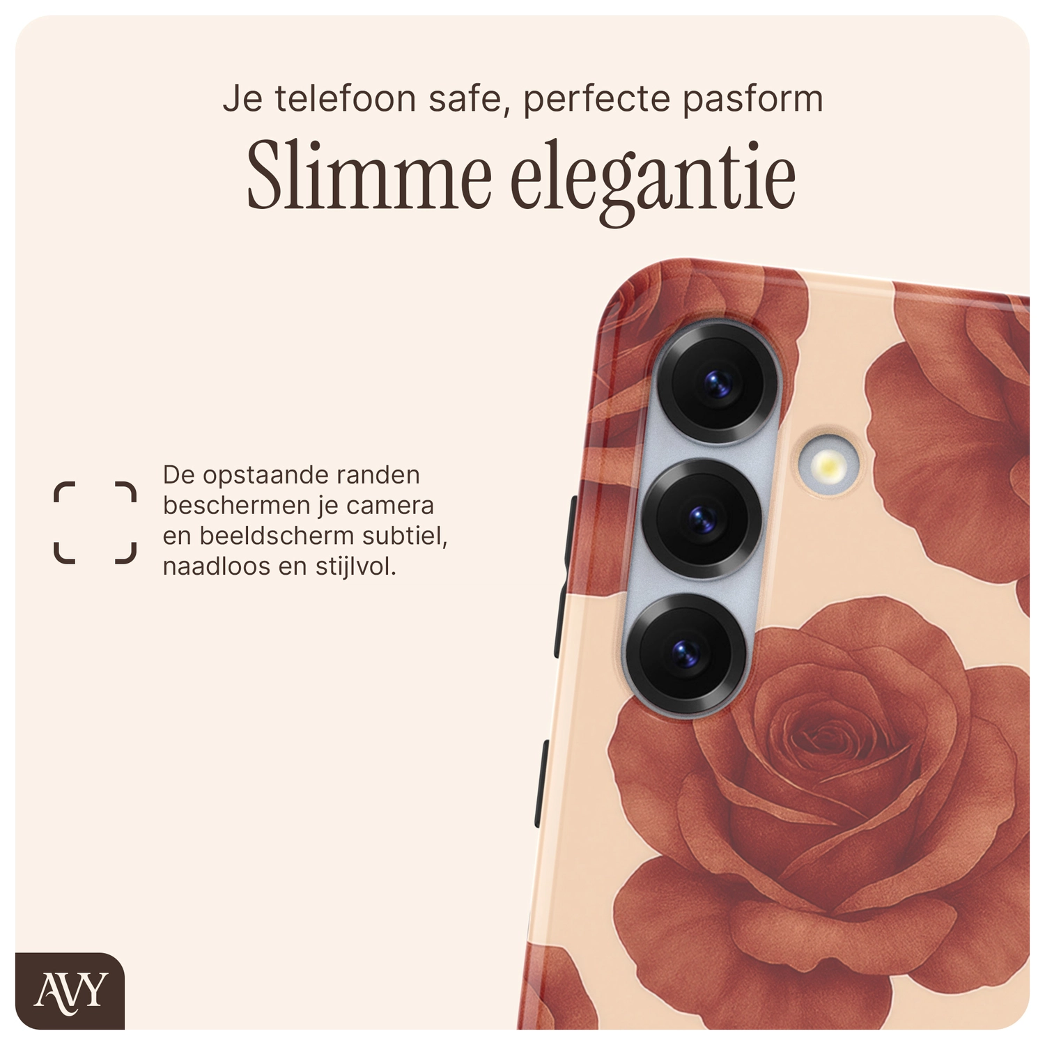 AVY Samsung Galaxy S24 Plus Hoesje MagSafe Back Cover Botanique Roses afbeelding 8