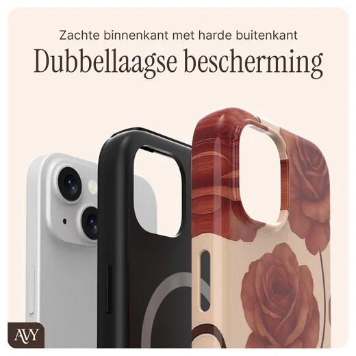 AVY Apple iPhone 14 / 13 Hoesje MagSafe Back Cover Botanique Roses afbeelding 7