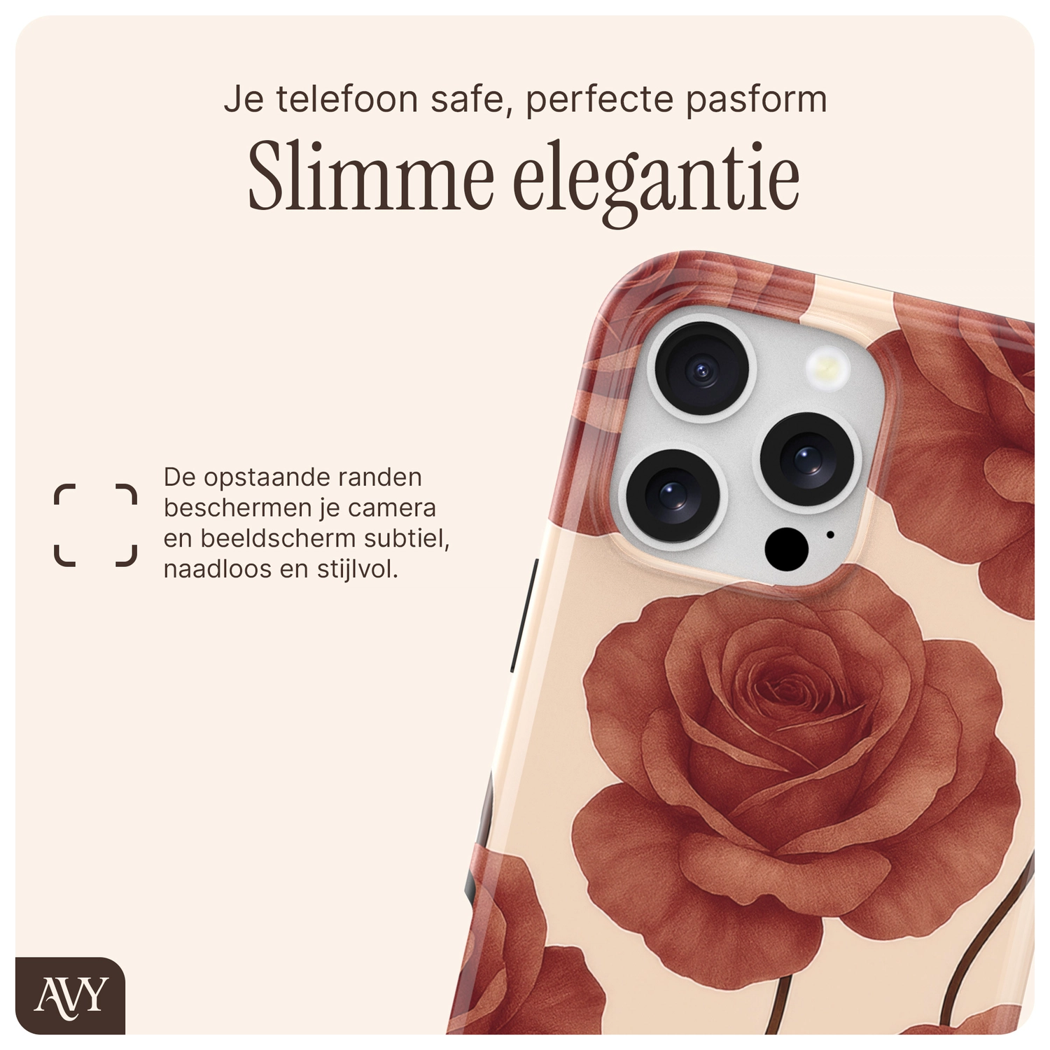 AVY Apple iPhone 14 Pro Max Hoesje MagSafe Back Cover Botanique Roses afbeelding 10