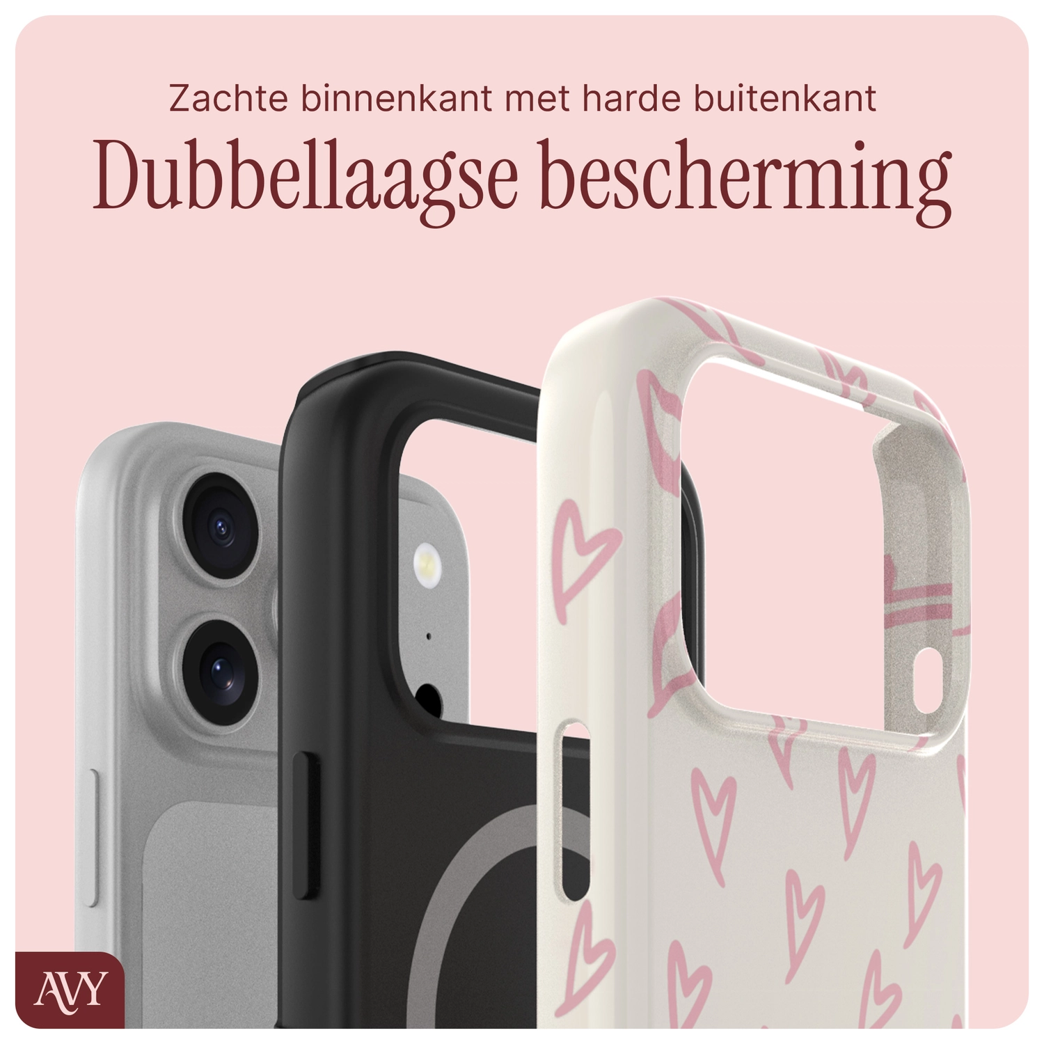 AVY Apple iPhone 17 Pro Max Hoesje MagSafe Back Cover Cupid Blush afbeelding 7