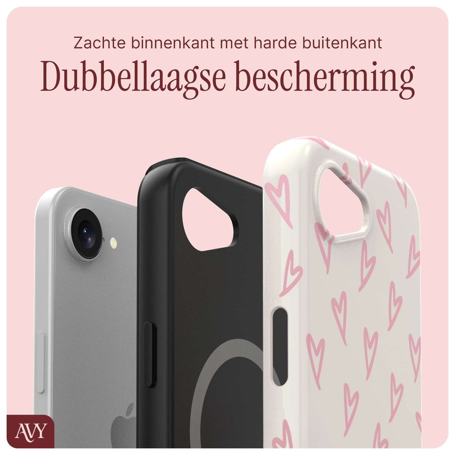 AVY Apple iPhone 17e / 16e Hoesje MagSafe Back Cover Cupid Blush afbeelding 7