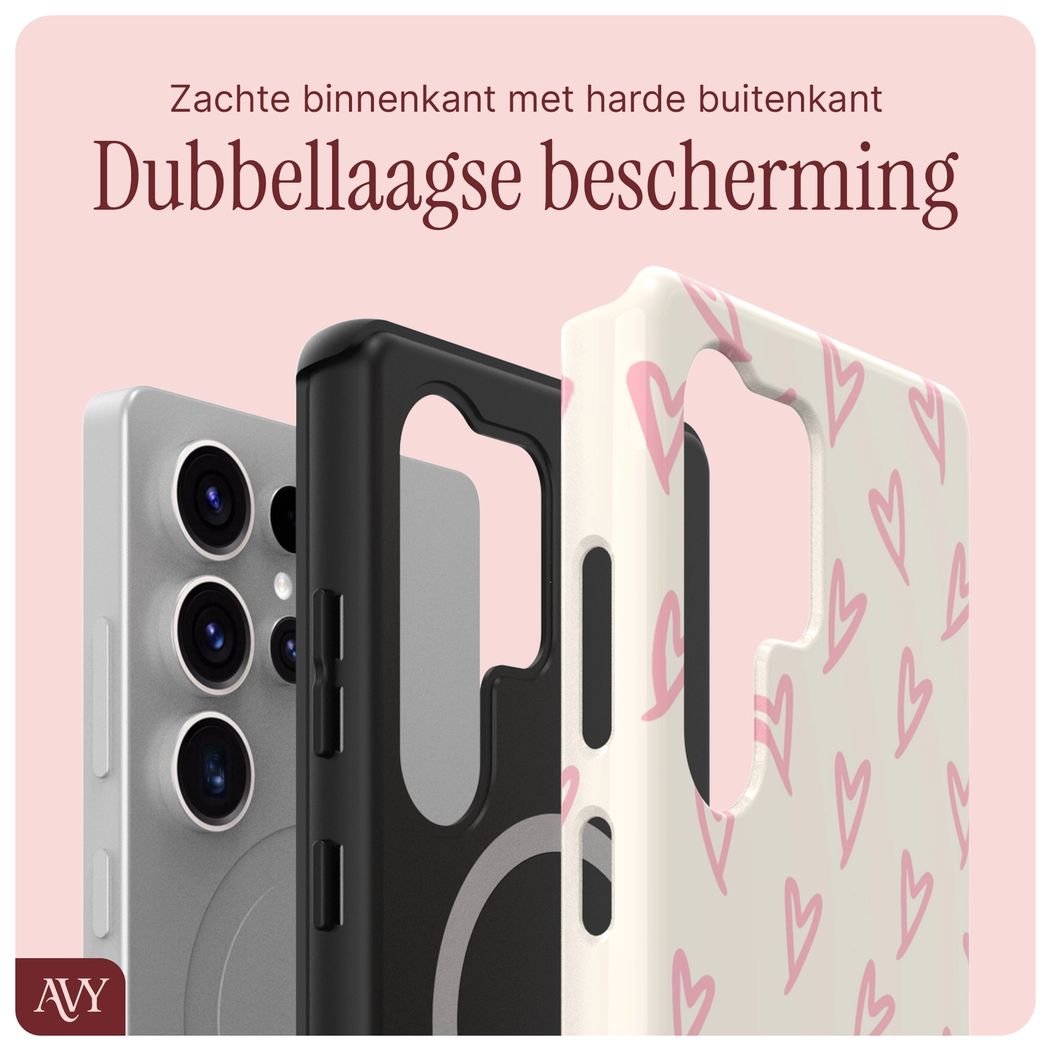 AVY Samsung Galaxy S25 Ultra Hoesje MagSafe Back Cover Cupid Blush afbeelding 7