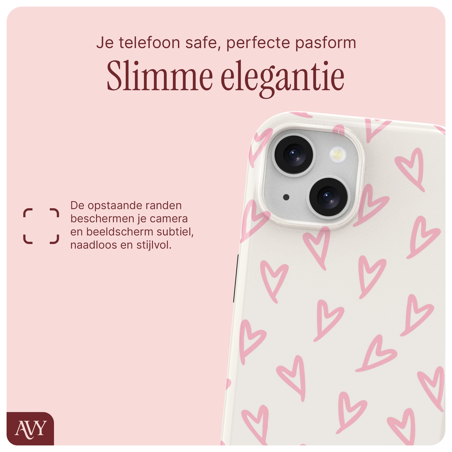 AVY Apple iPhone 14 / 13 Hoesje MagSafe Back Cover Cupid Blush afbeelding 8