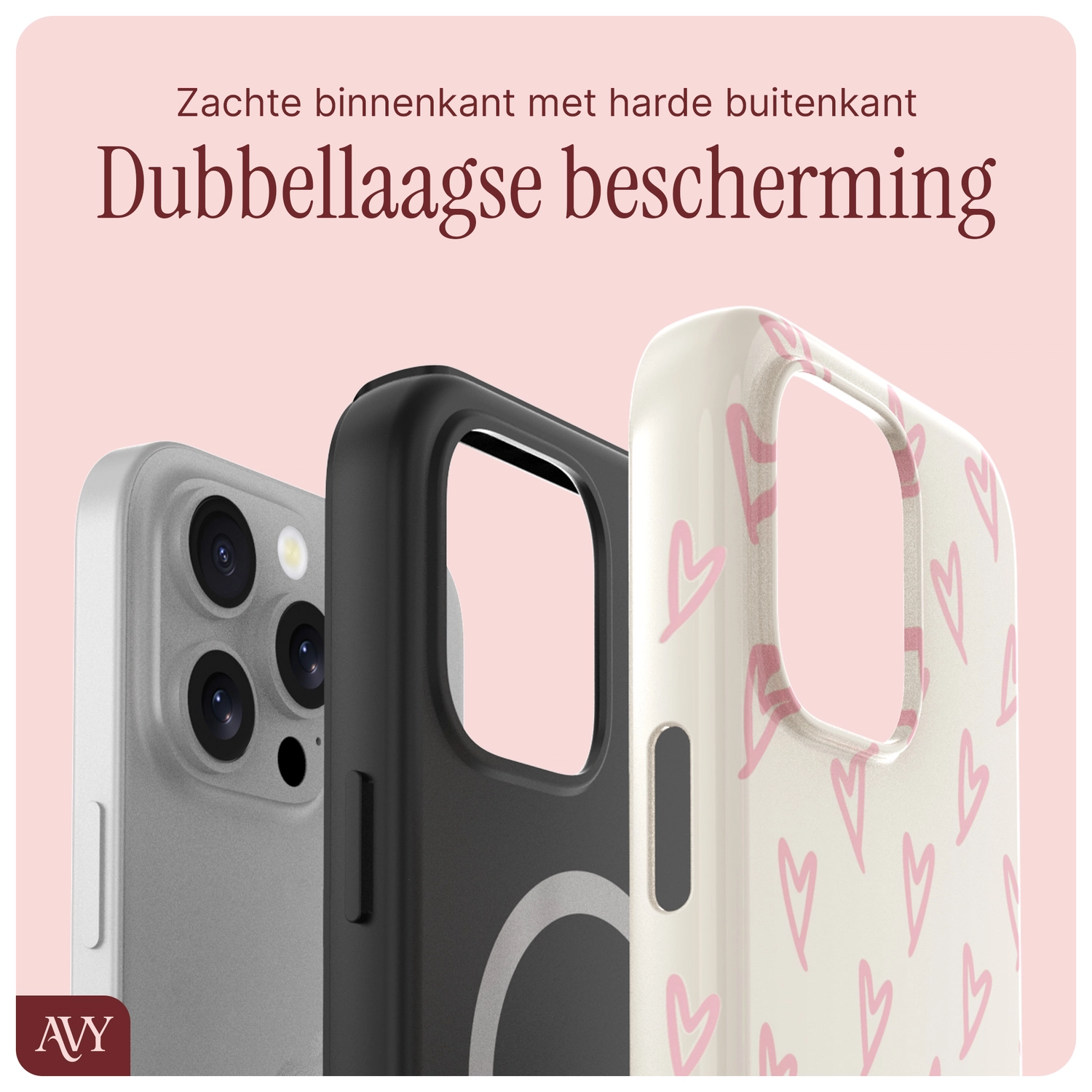 AVY Apple iPhone 12 Pro Max Hoesje MagSafe Back Cover Cupid Blush afbeelding 7
