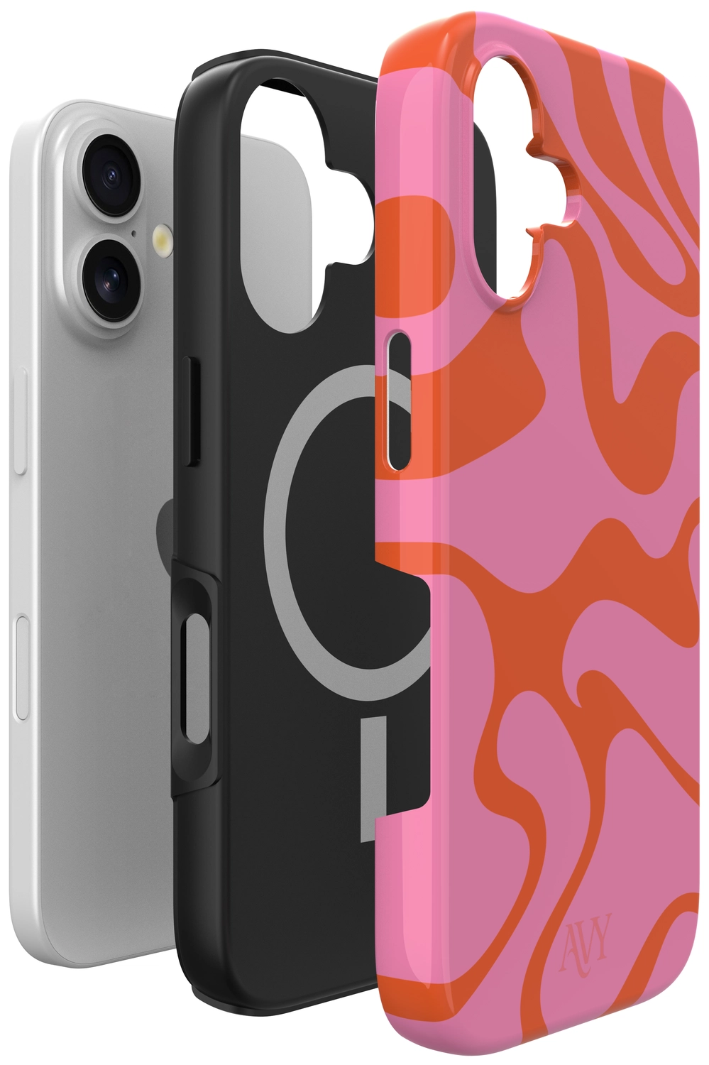 AVY Apple iPhone 17 Hoesje MagSafe Back Cover Rosé Twist afbeelding 11