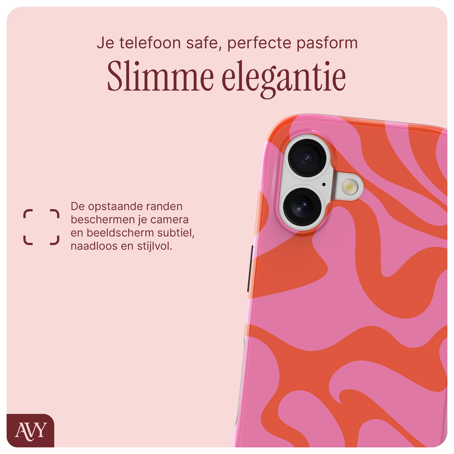 AVY Apple iPhone 17 Hoesje MagSafe Back Cover Rosé Twist afbeelding 9