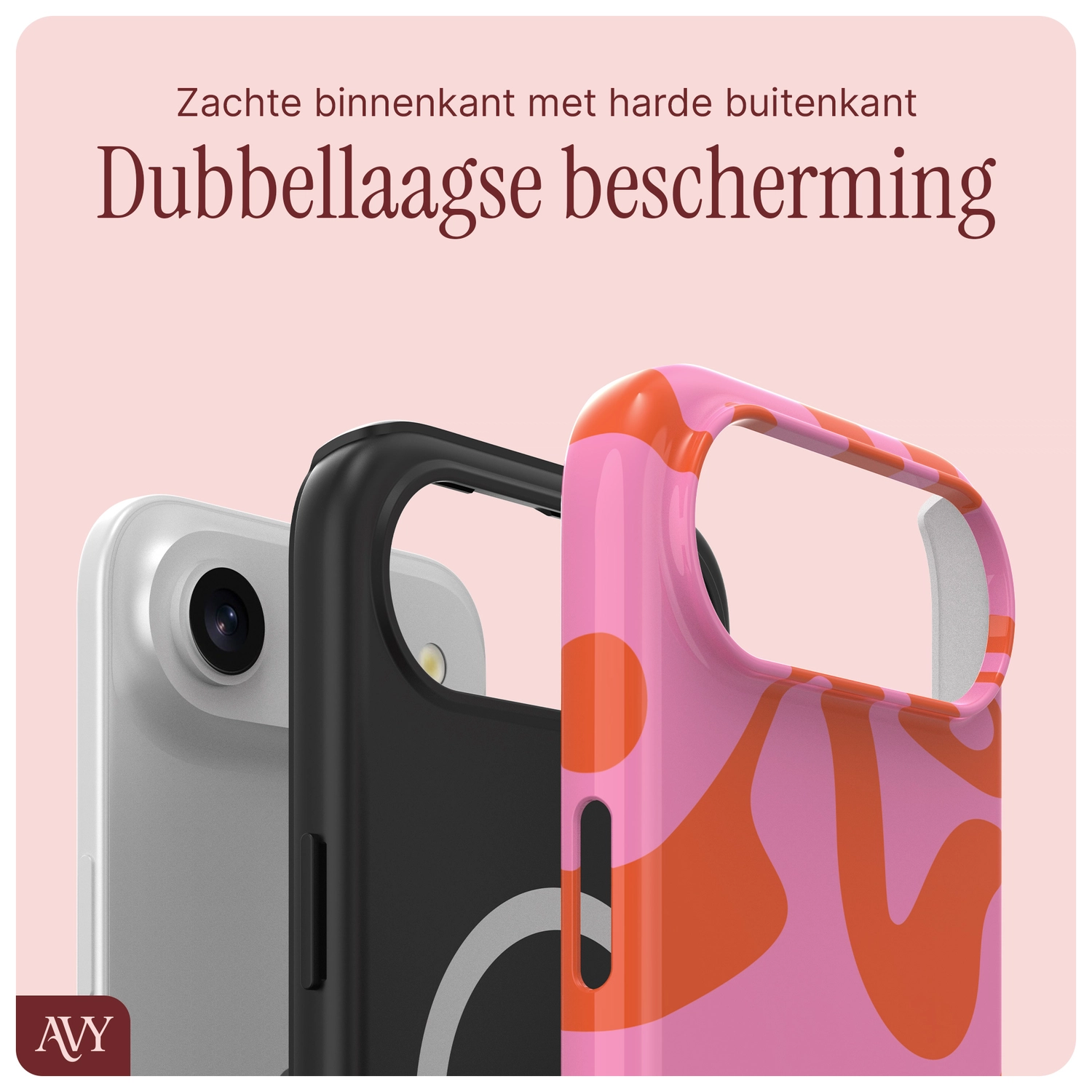 AVY Apple iPhone Air Hoesje MagSafe Back Cover Rosé Twist afbeelding 6
