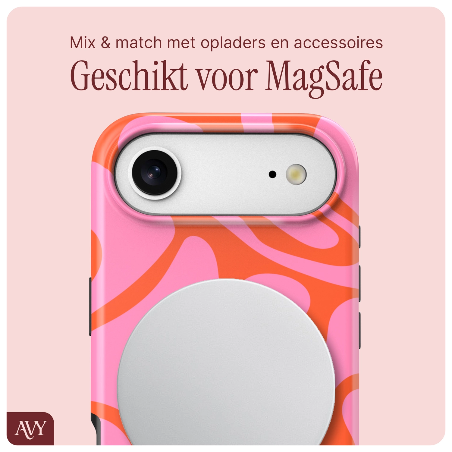 AVY Apple iPhone Air Hoesje MagSafe Back Cover Rosé Twist afbeelding 7