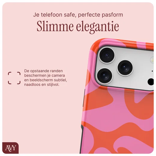 AVY Apple iPhone 17 Pro Hoesje MagSafe Back Cover Rosé Twist afbeelding 9